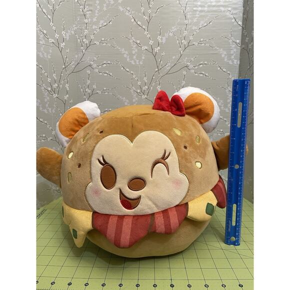 Disney Store Munchling Minnie Mouse Everything Bagel Plush Stuffed Animal Pillow - Picture 7 of 11